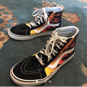 high top flame vans